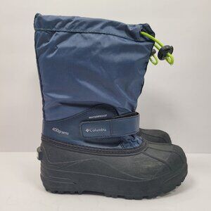 Columbia Powderbug Youth Blue/Black Waterproof Snow Boots BY1324-433 US Size 2